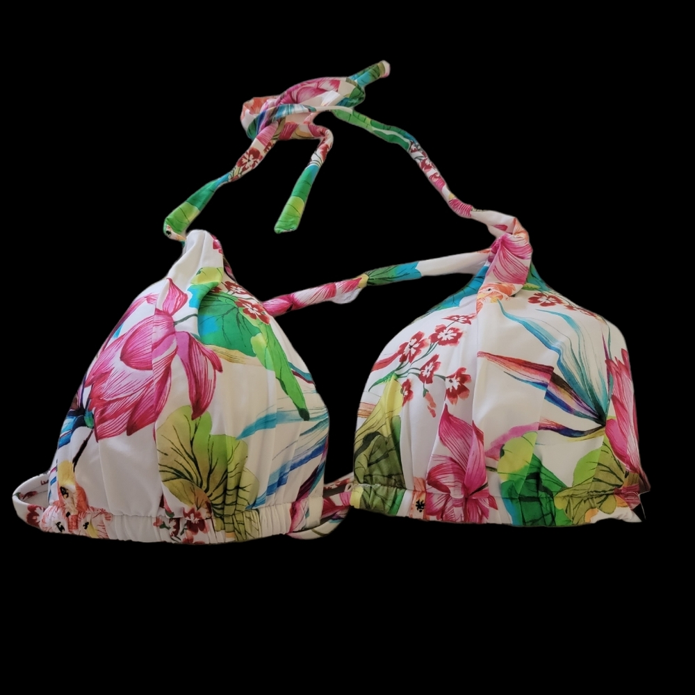 La Blanca Multicolored Bikini Top Size 12.